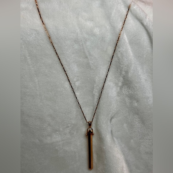 Stella & Dot Rose Gold Tone Rebel Pendant Necklace - Picture 2 of 4